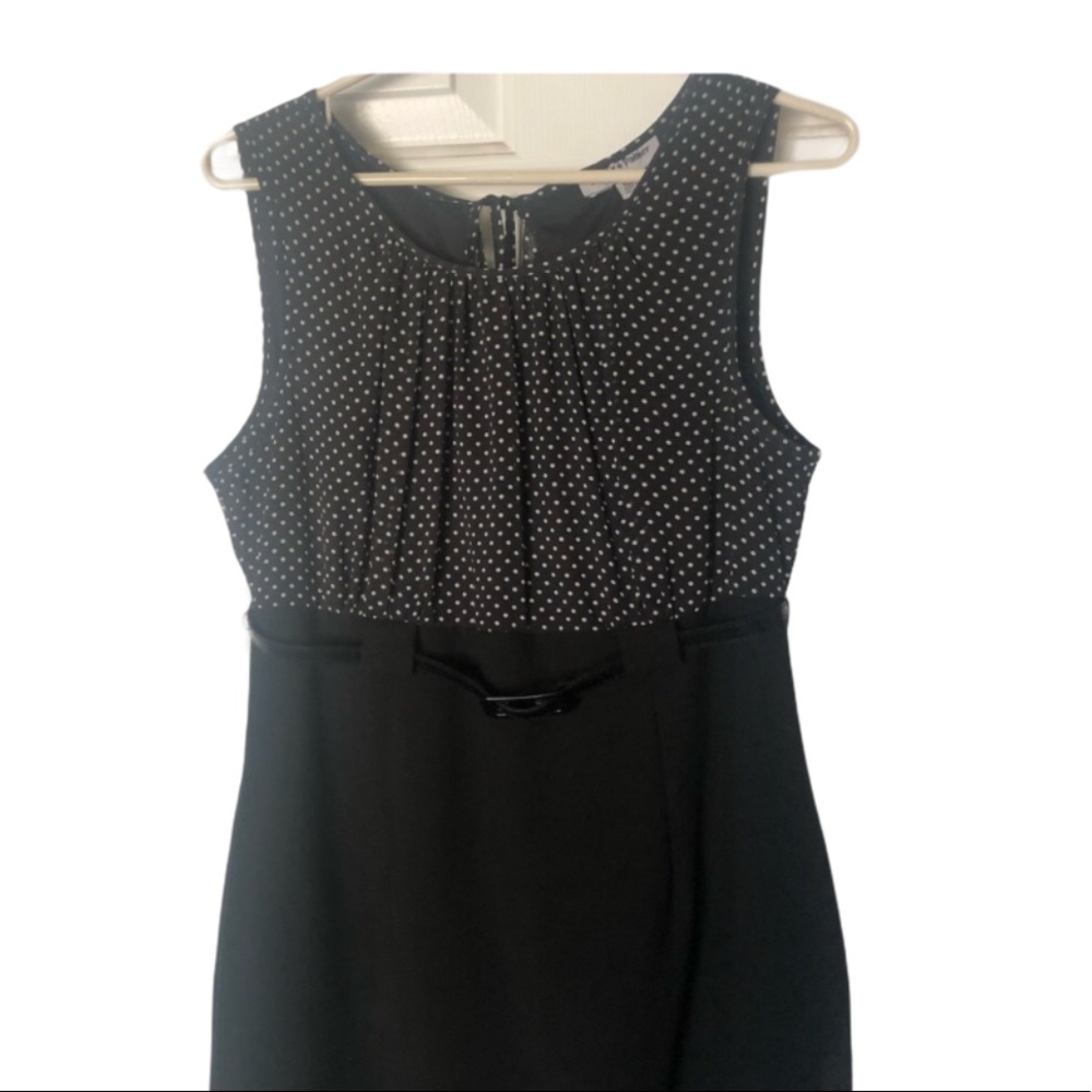Shelby & Palmer Sleeveless Black & White Polka Dress 12P NWOT